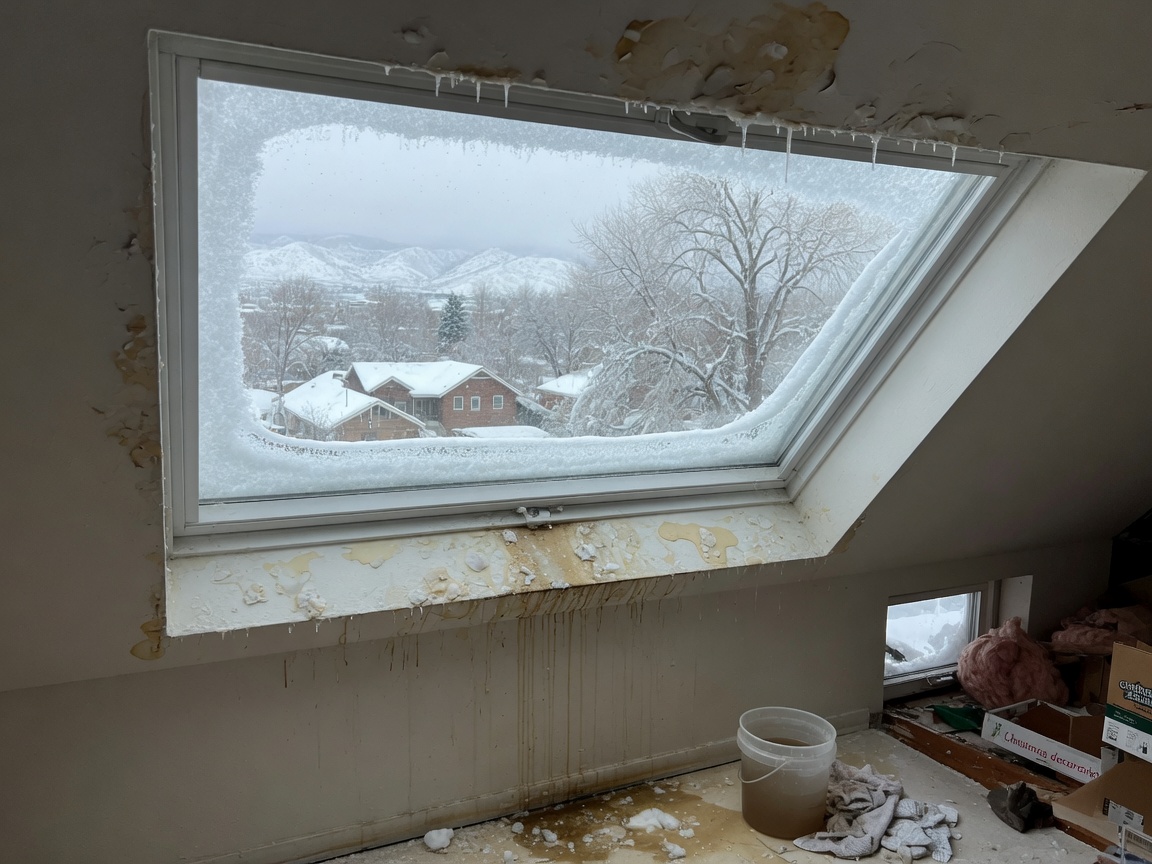 Winter Snow And Ice Causing Skylight Leaks In Fort Collins