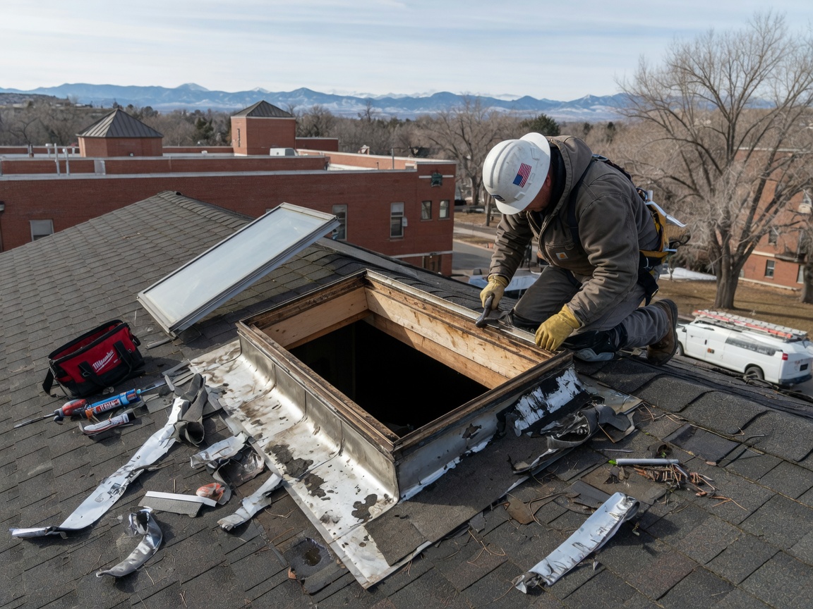 Skylight Flashing Repair in Fort Collins